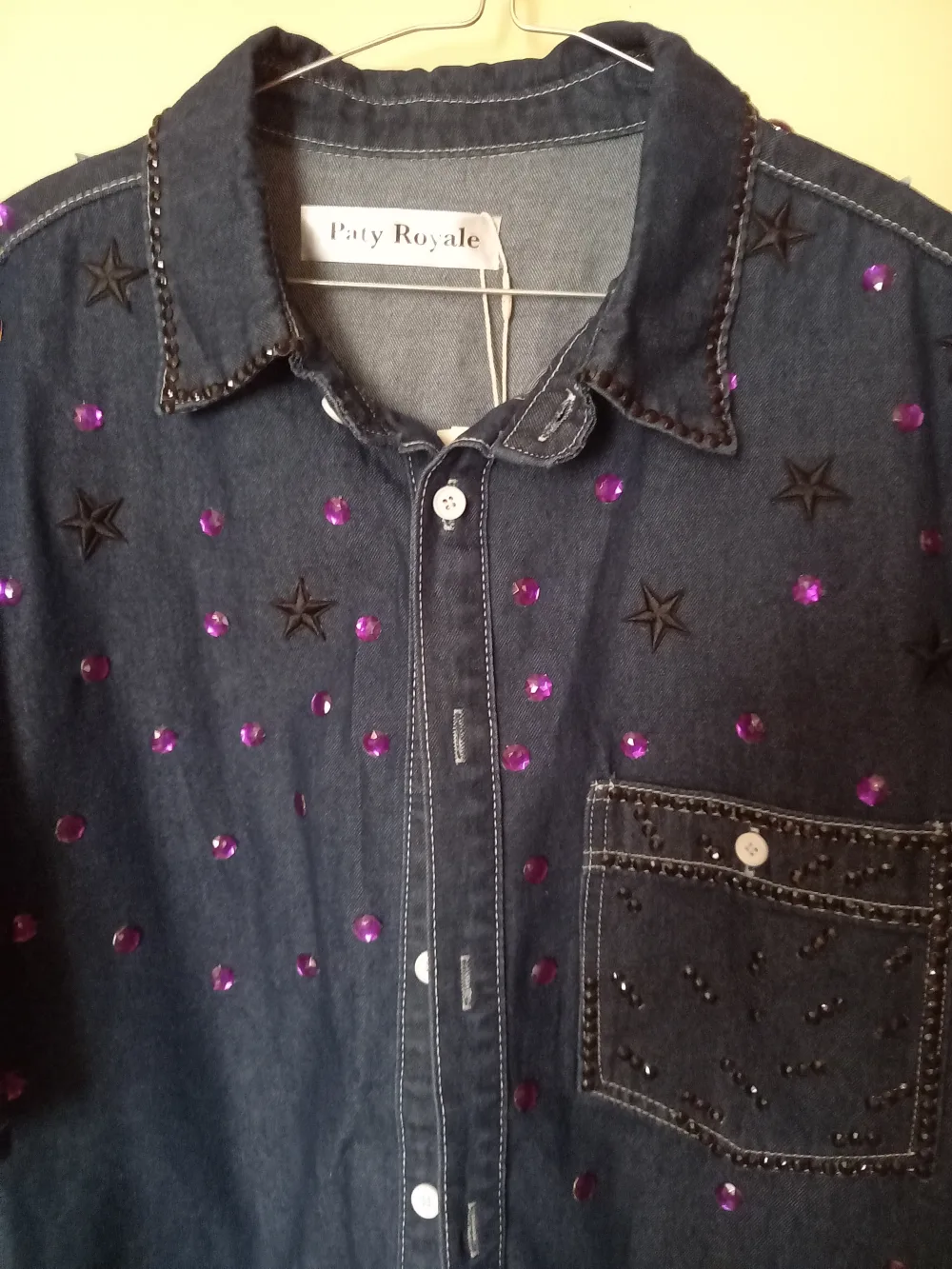 Camisa vaquera con estrellas y tigre